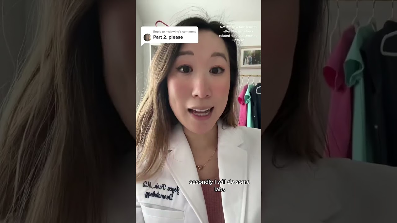 Let's talk treatments and tests for #stress induced #hairloss #telogeneffluvium #dermbypark #shorts