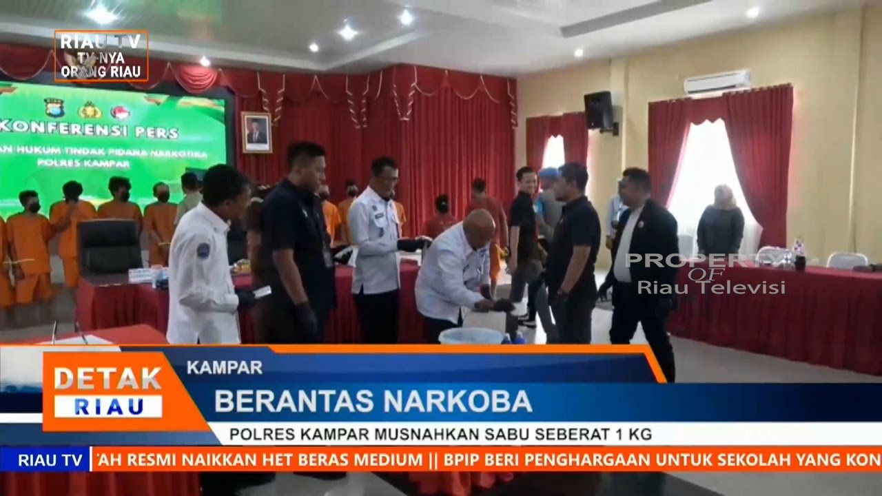 POLRES KAMPAR MUSNAHKAN SABU SEBERAT 1 KG