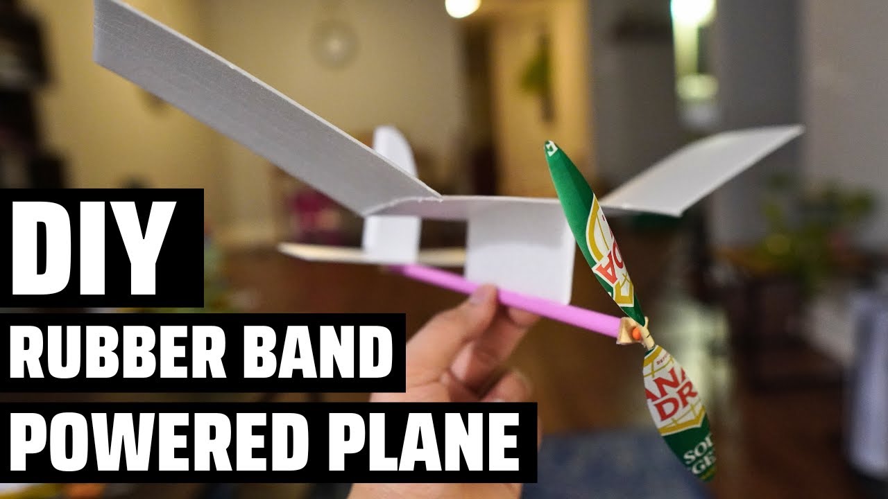 *2024 DIY Rubber Band Powered Plane using drinking straw and styrofoam plates - BUILD