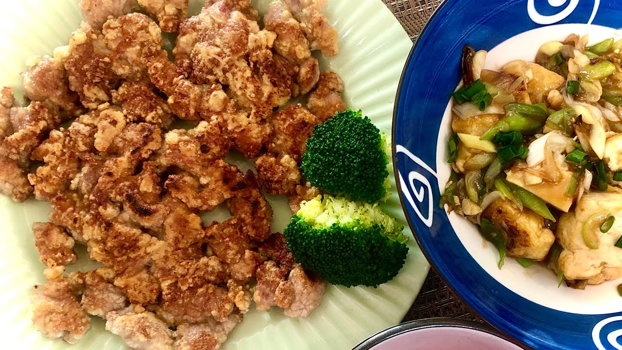 53-1 蛋炒饭、糖醋里脊饼납작탕수육，葱烧豆腐，拍黄瓜 