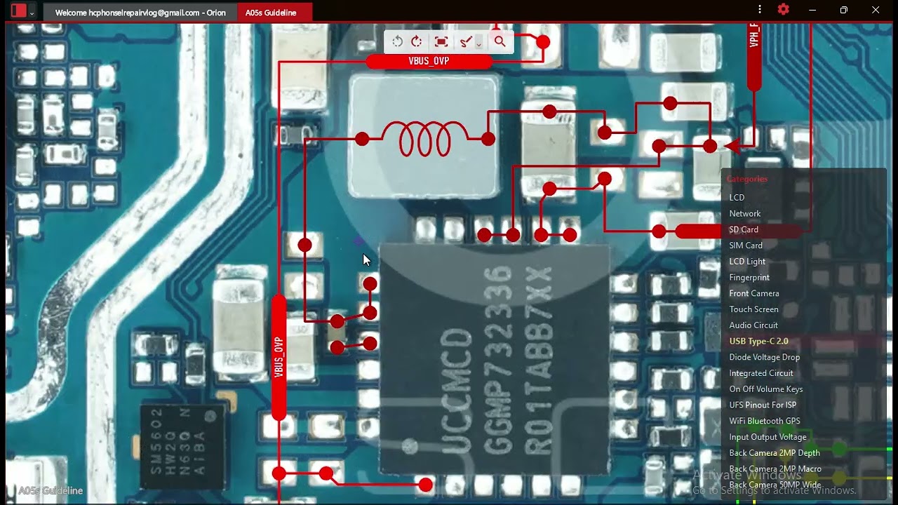 SAMSUNG A05S A057F USB WAY LINE SCHEMATIC JUMPER ORION/BORNEO SCHEMATIC