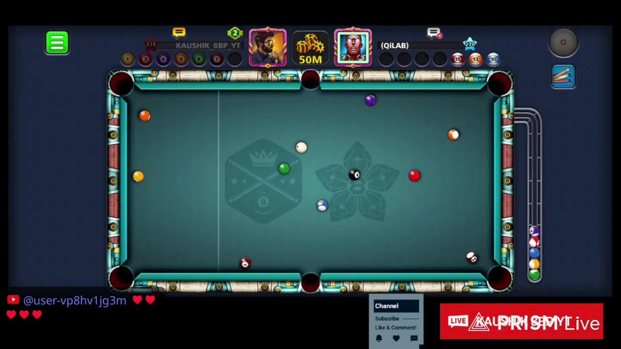 Live streaming of KAUSHIK 8BP YT #8ballpool #trending #live #subscribe #like #comment 