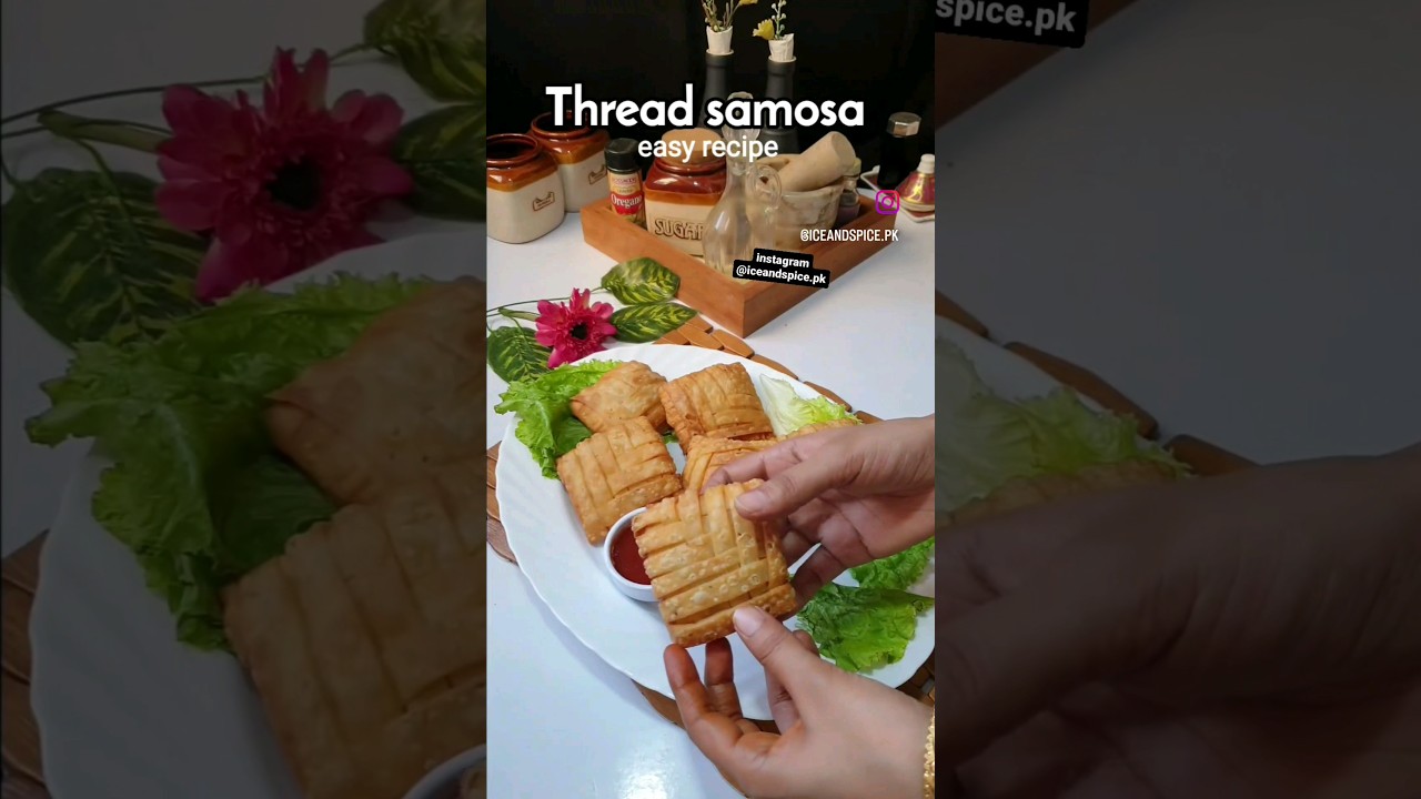 Thread samosa iftar special 🌙 ramadan 2024 #short #shorts #threadsamosa #samosa