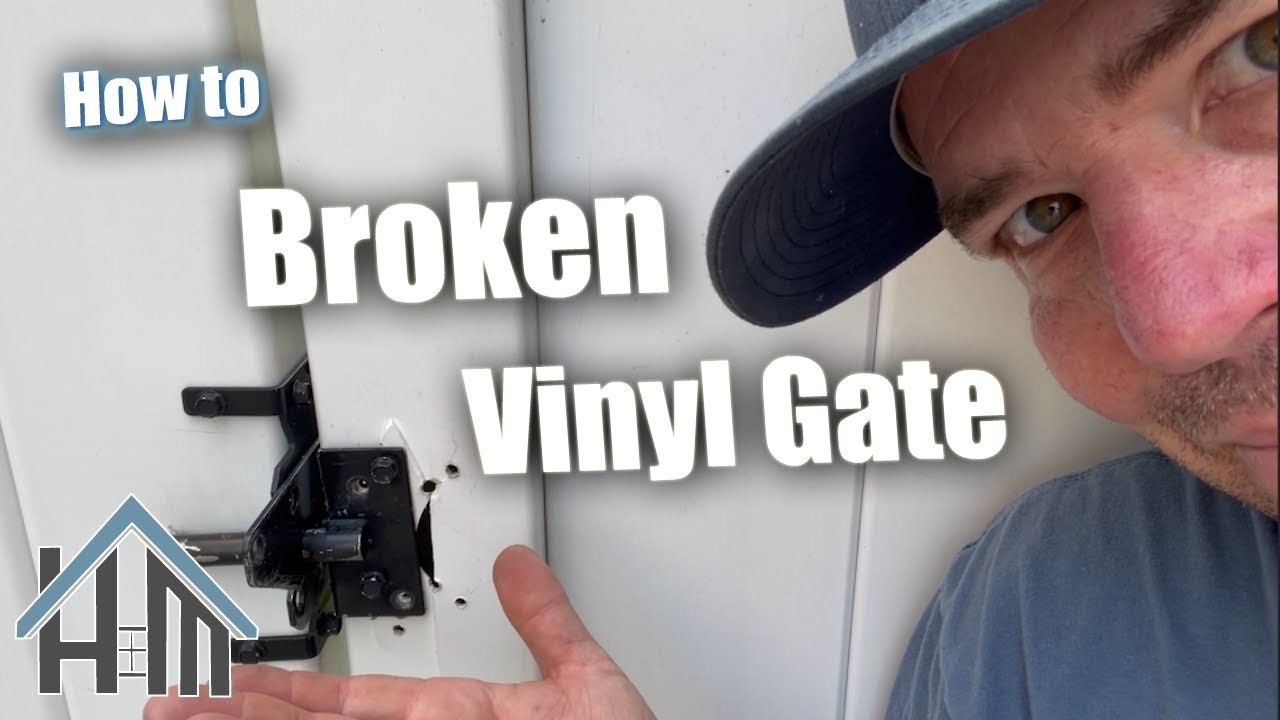 How to gate latch, pvc vinyl gate latch, Repair broken vinyl gate. Easy!