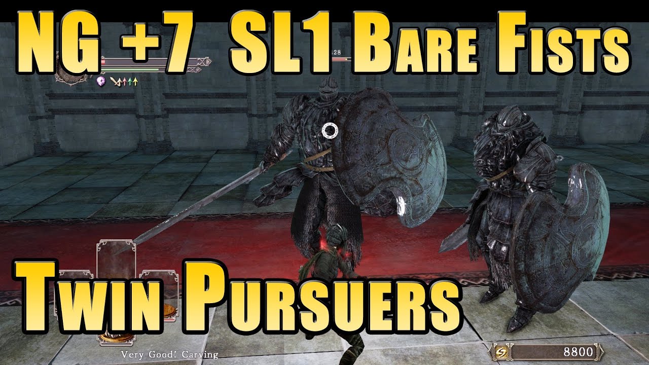 Dark Souls 2 - TWIN PURSUERS SL1 NG+7 (No Damage/Bare Fists) 1080p