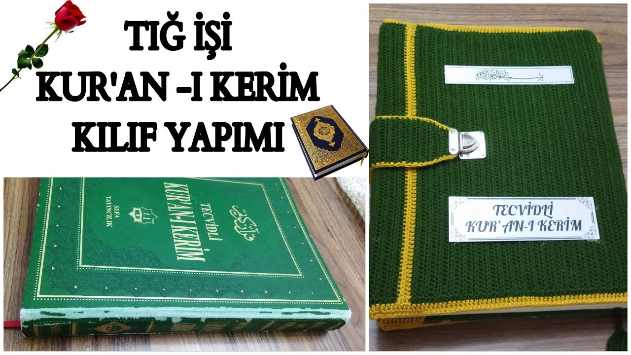 TIĞ İŞİ KUR'AN-I KERİM KILIF YAPIMI #tığişi #kuranıkerimkılıfı #kuranıkerimçantası #crochet #diy