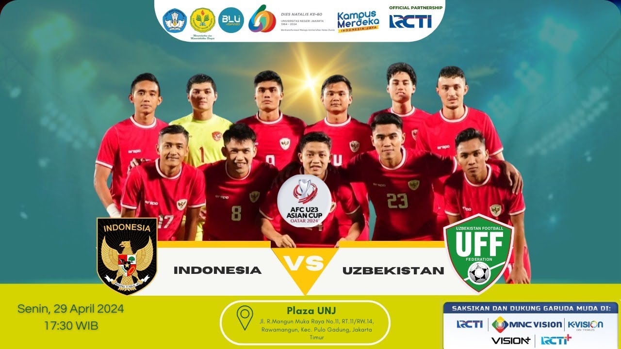 Nonton Bareng Indonesia vs Uzbekistan Piala AFC U-23
