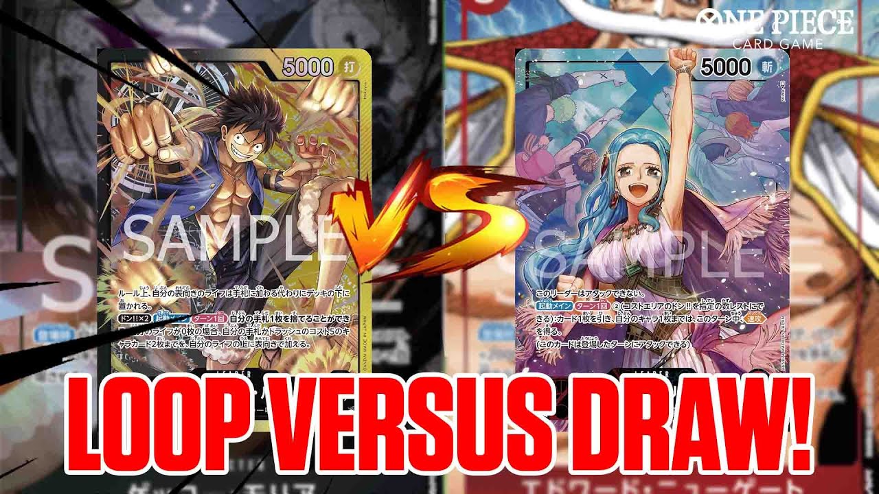 [Loop versus Draw!] - Black-Yellow Luffy vs Red-Blue Vivi [OP07] [One Piece Card Game]