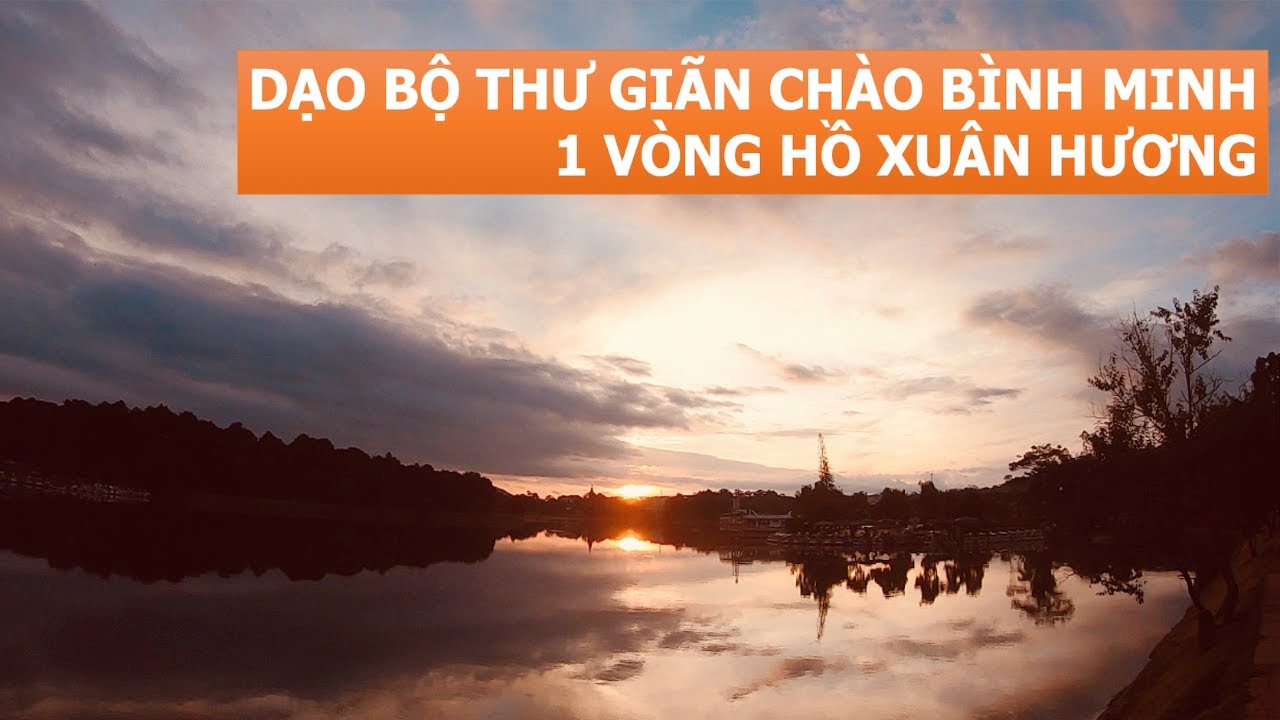 Morning walking 7km  around Xuân Hương lake, Center of Da Lat, Viet Nam