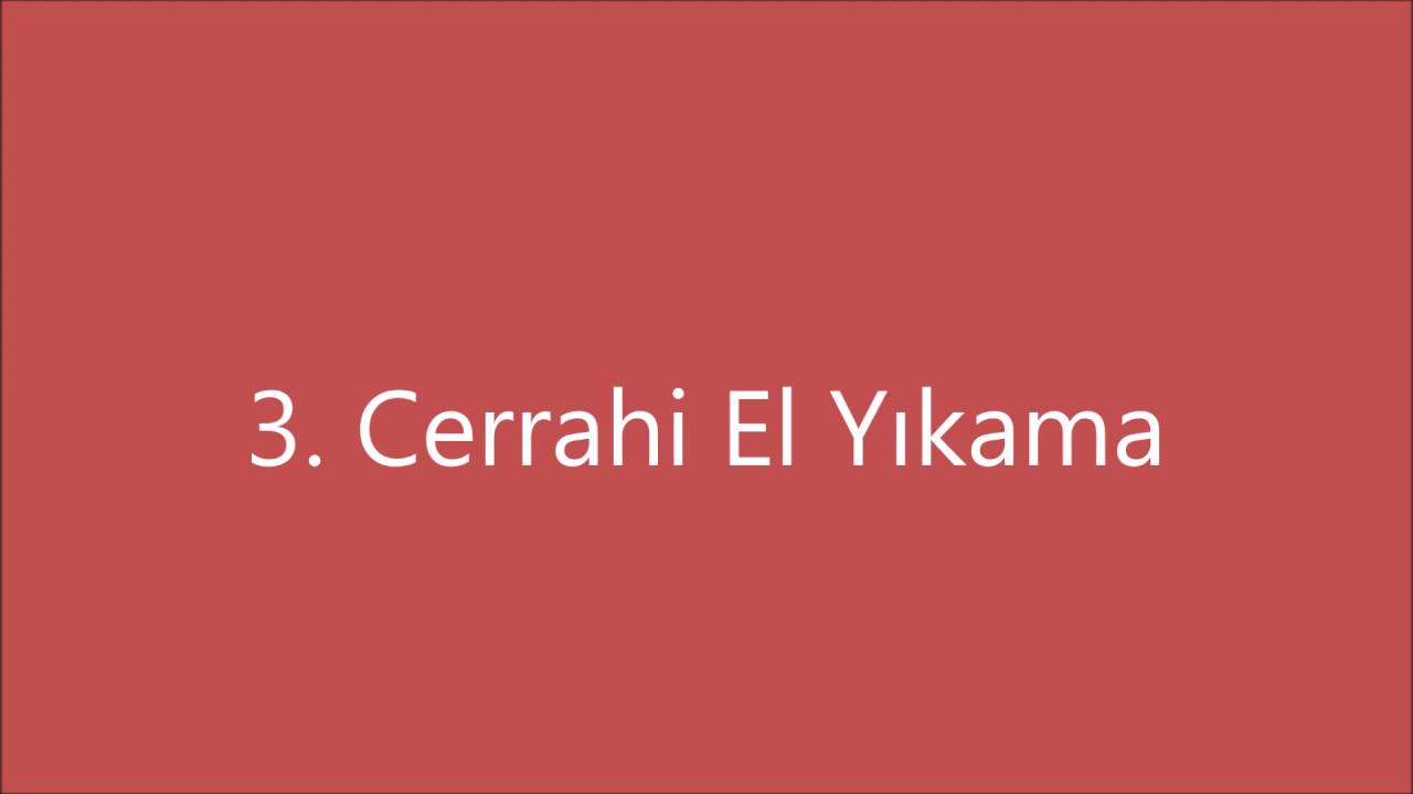 El Yıkama Teknikleri