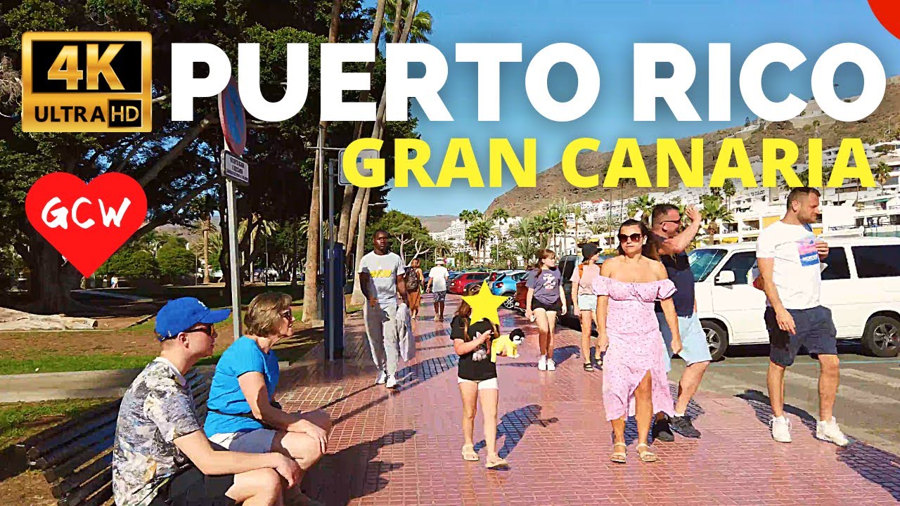 PUERTO RICO Gran Canaria February 2024 🔴 Beach to the Shopping Centre