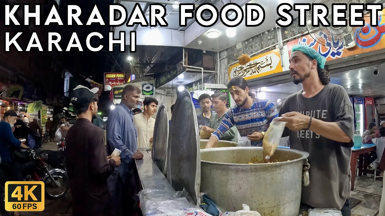 Kharadar Food Street Karachi - Walking Tourist 4K