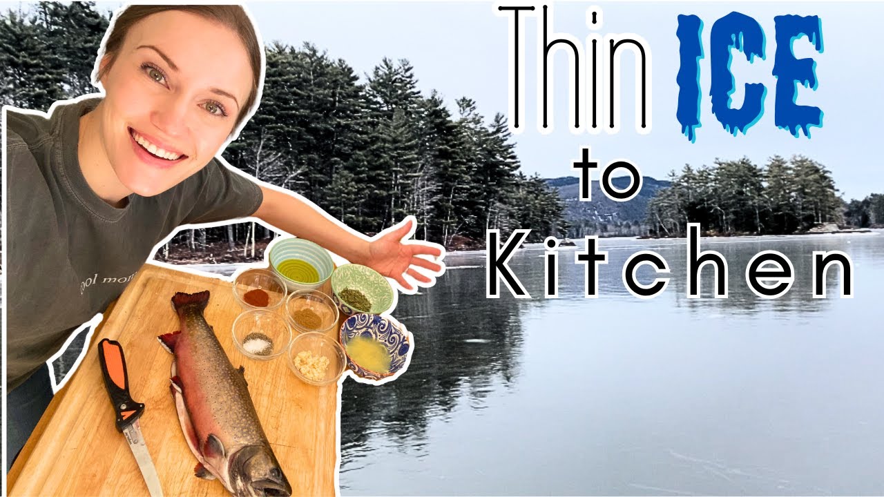 Maine Ice Fishing - Thin Early Ice - Catch and Cook Brook Trout