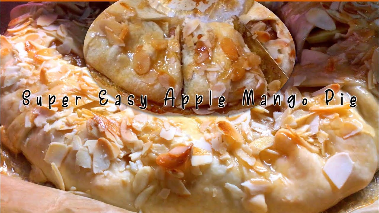 How to make APPLE MANGO FLIP OVER PIE / easy recipe