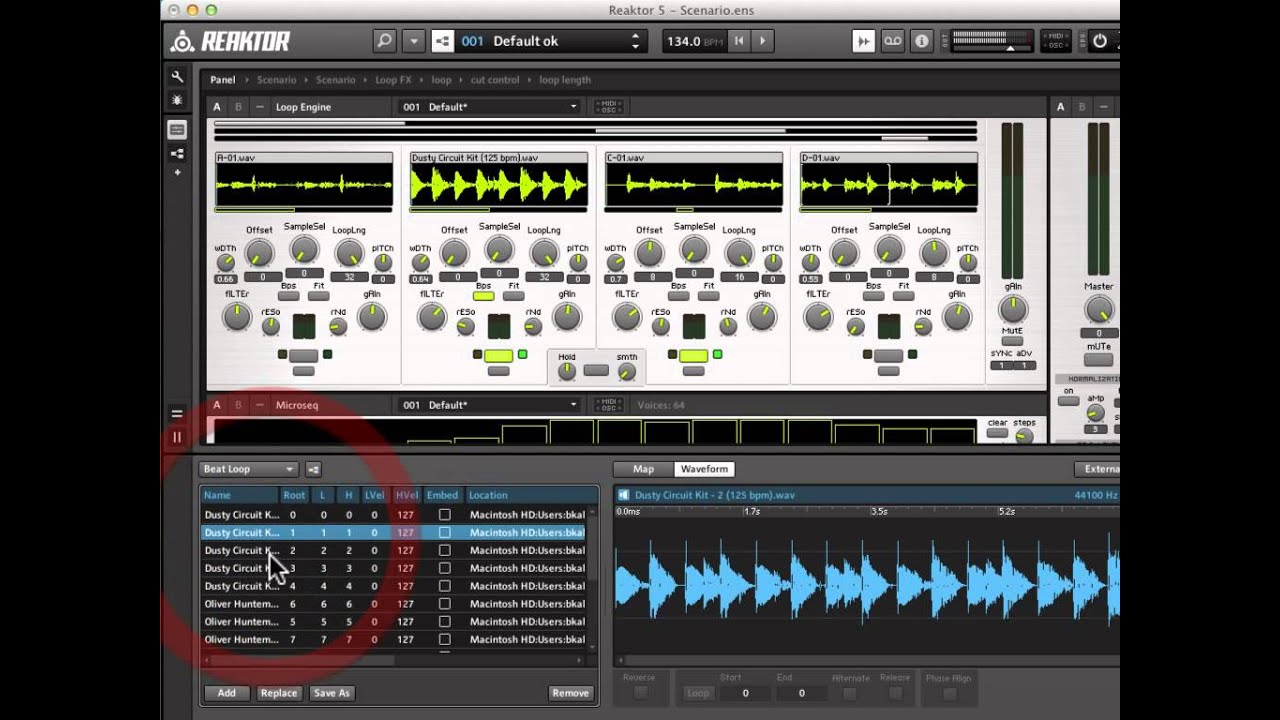 NI REAKTOR's Scenario and 
