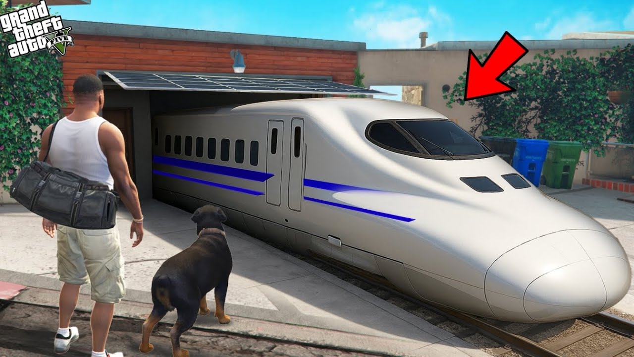 Franklin First Train Stealing Experience In GTA 5 !