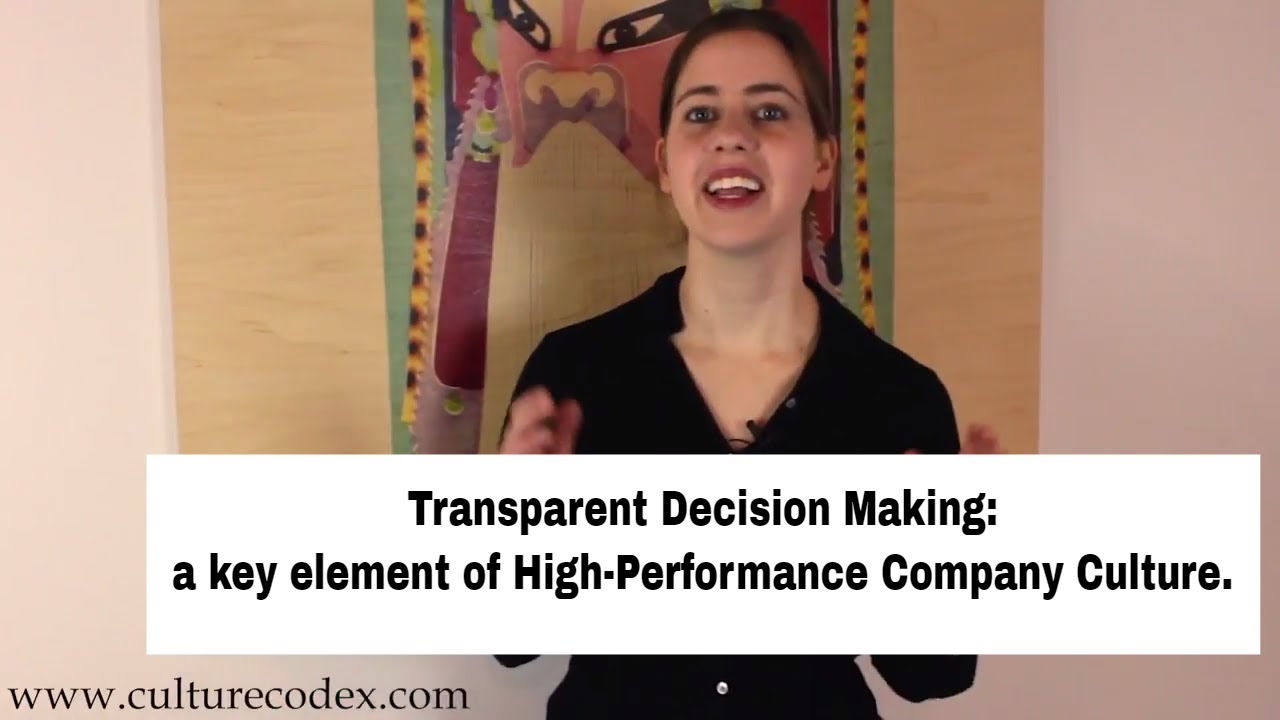 Transparency decision making in businesses!