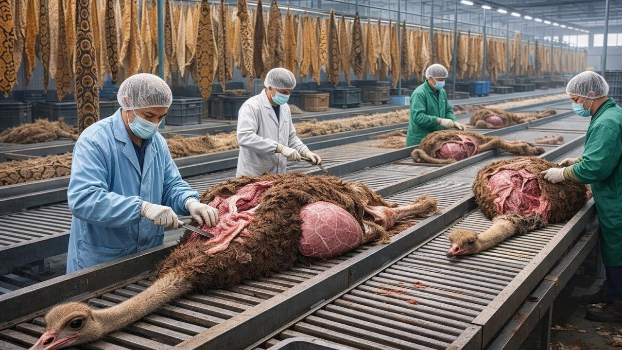 Ostrich Leather: World’s Most Expensive Jacket Factory Process | From Farm to $10,000 Luxury Fashion