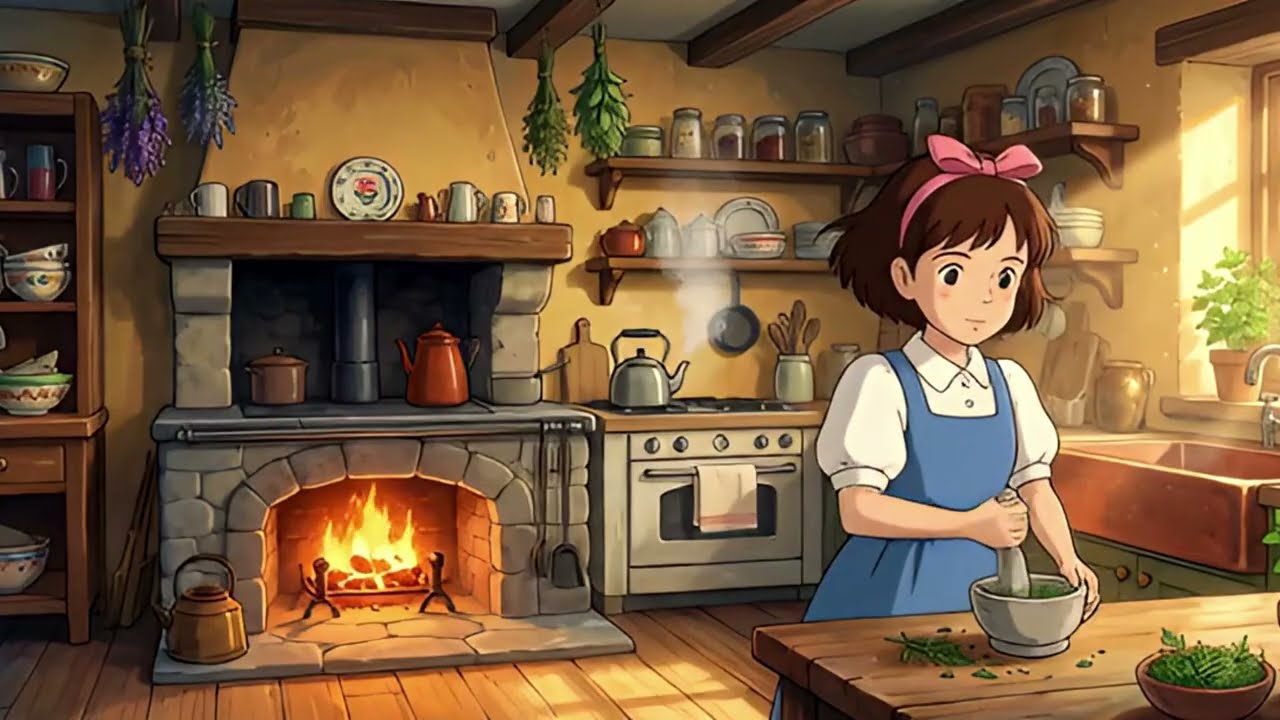 Cooking with totoro in my cozy kitchen 🌿| #myneighbortotoro #shorts #ghibli