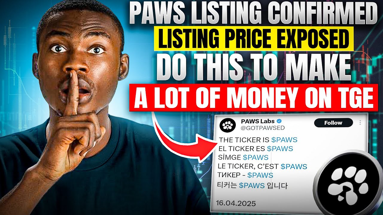 $PAWS Listing Date Confirmed: Listing Price Exposed | Do This To make a lot of Money On TGE