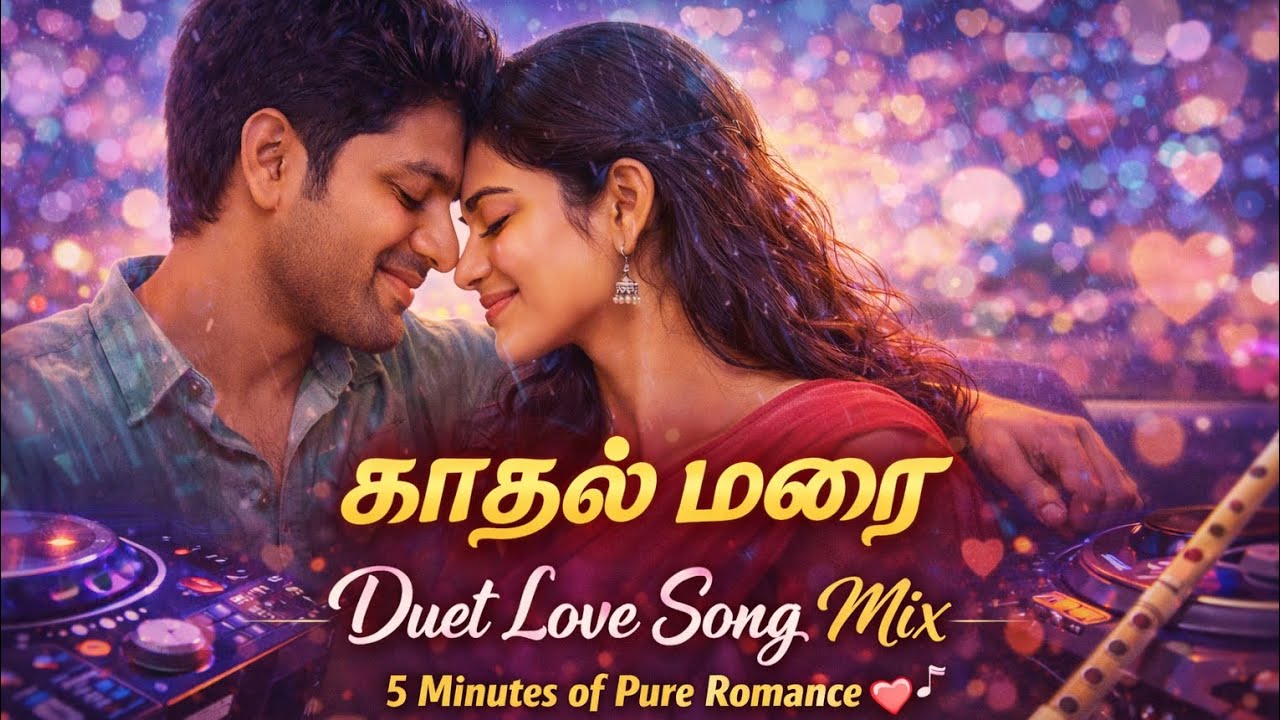 காதல் மழை 🌧️ | Tamil Duet Love Song Mix | 5 Minutes Romantic Melody | AI Generated Song