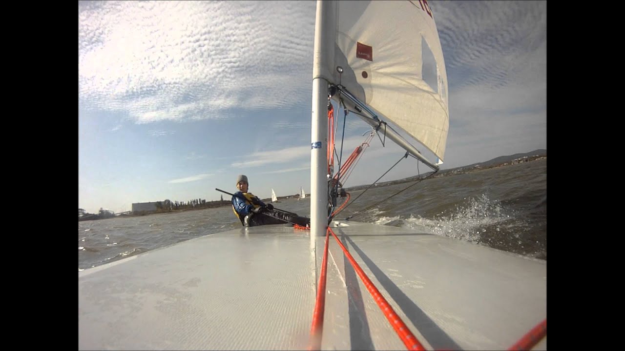 Laser Sailing upwind and reaching GoPro HD