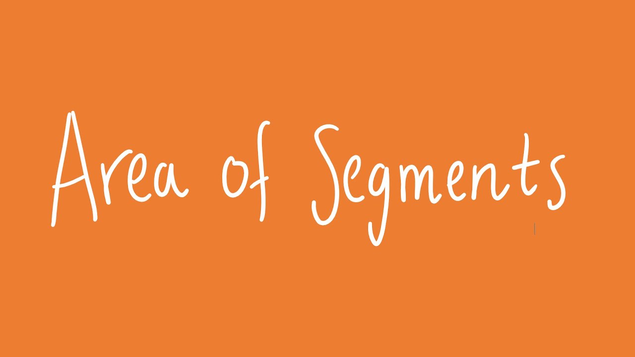 Area of segments | Unit 3 and 4 VCE Further Maths