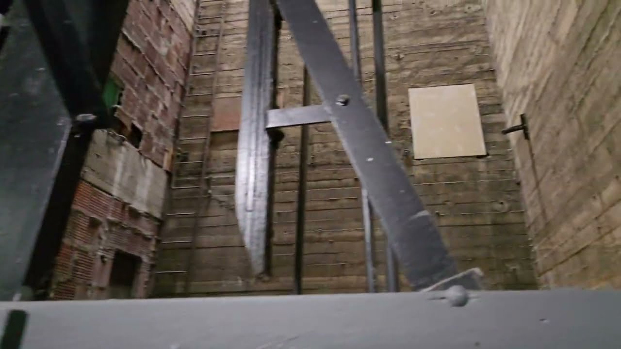 Modded Antique 1923 Llewellyn Iron Works Traction Freight Elevator at Arts Downtown Los Angeles, CA