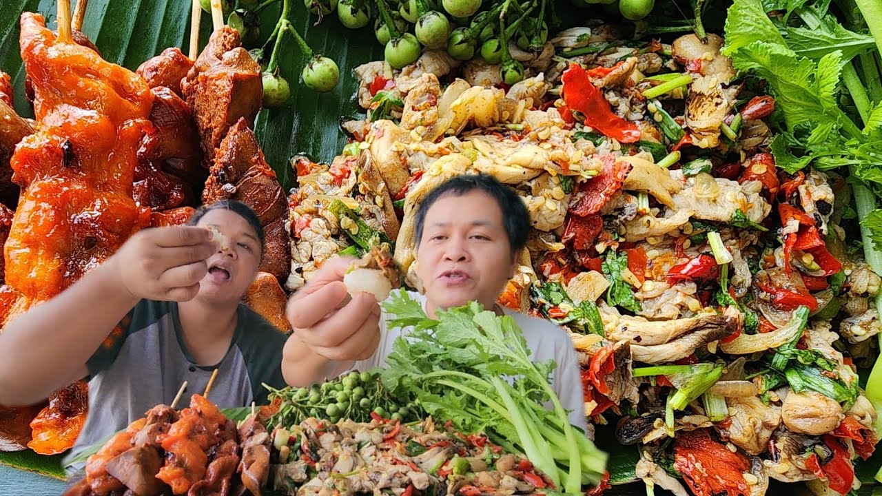 แจ่วเห็ดเฟียงพริกกระเทียมปิ้งหอมๆเมนูข้าวไม่พอกินแซ่บหลาย