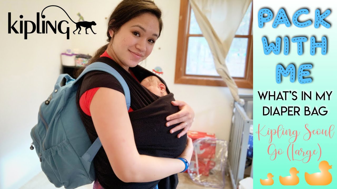 Pack With Me! // What's in My Diaper Bag // Kipling Seoul Go (Large)