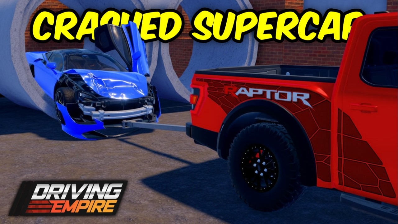 В автосалоне Driving Empire мы обнаружили разбитый суперкар.