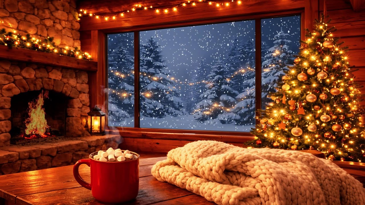 Gentle Winter Fireplace Jazz ❄️ Smooth Ambience for Focused Study & Inner Peace