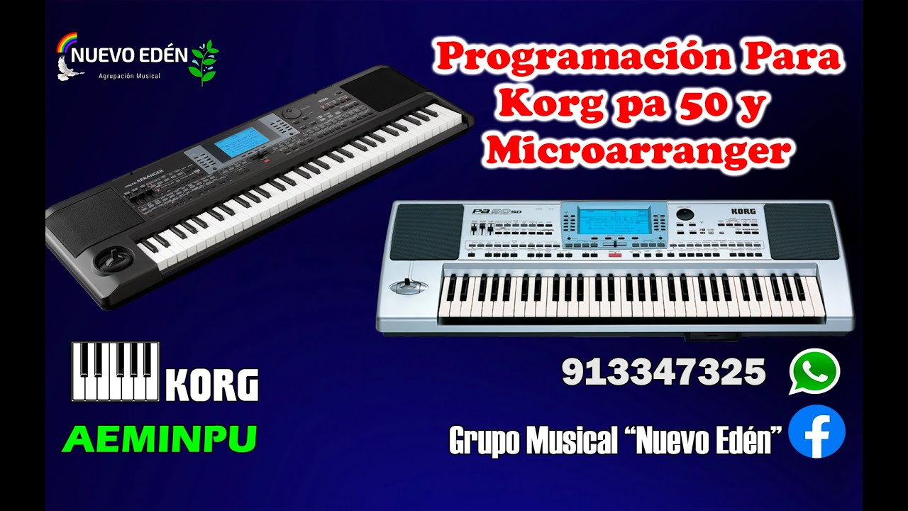 Programación para teclados korg pa50 y Microarranger Aeminpu 2021