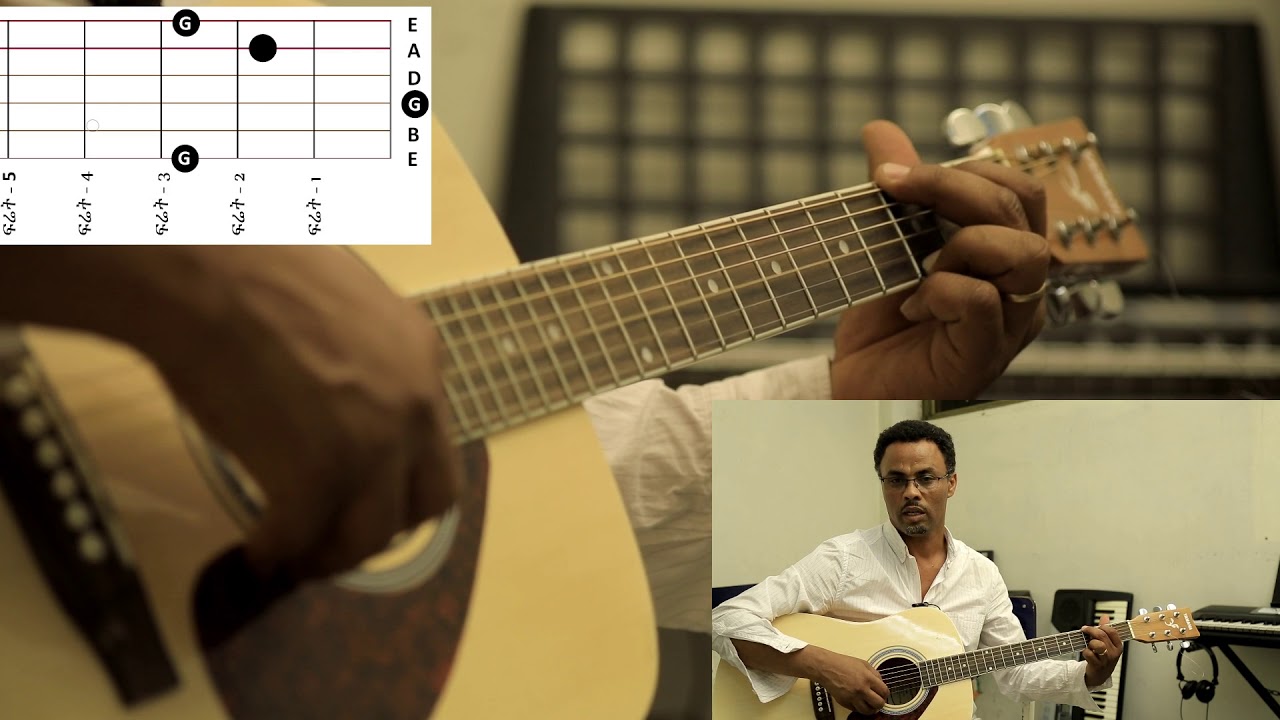 Ethiopian Music Lesson by Biruk Abera - Guitar Lesson 4