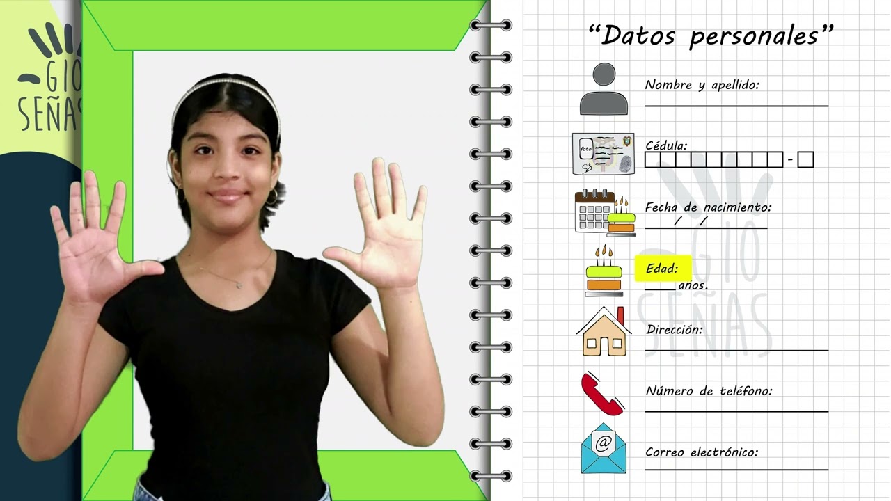 DATOS PERSONALES en Señas