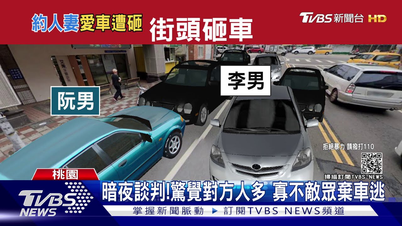 你約我老婆!男深夜撂11人 街頭砸車洩憤｜TVBS新聞