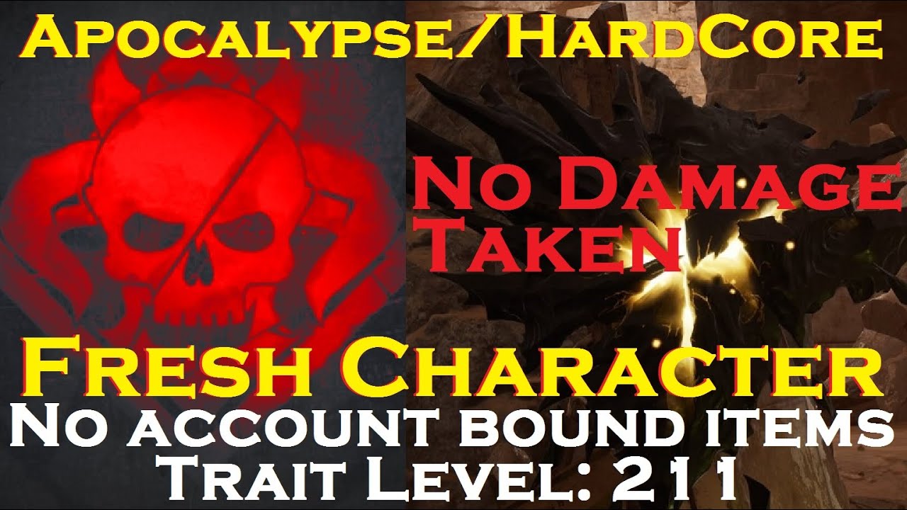 Remnant: From the Ashes: Raze, Apocalypse, Hardcore, Fresh Character, Trait Level: 211. No Damage.