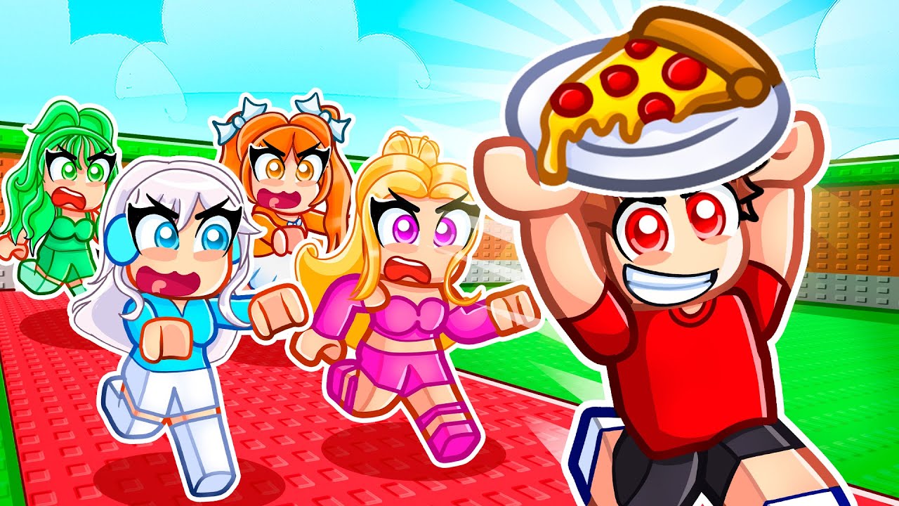 Techy Plays STEAL A FOOD In Roblox With MY CRAZY FAN GIRLS...