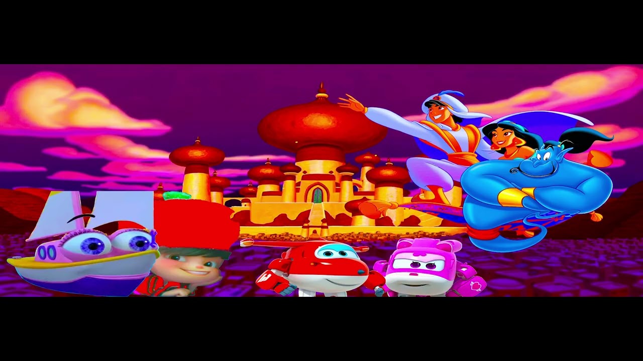 Bradley-Brad and Cleo-Lisa Introducing Aladdin Jasmine and the Genie to Jett and Dizzy