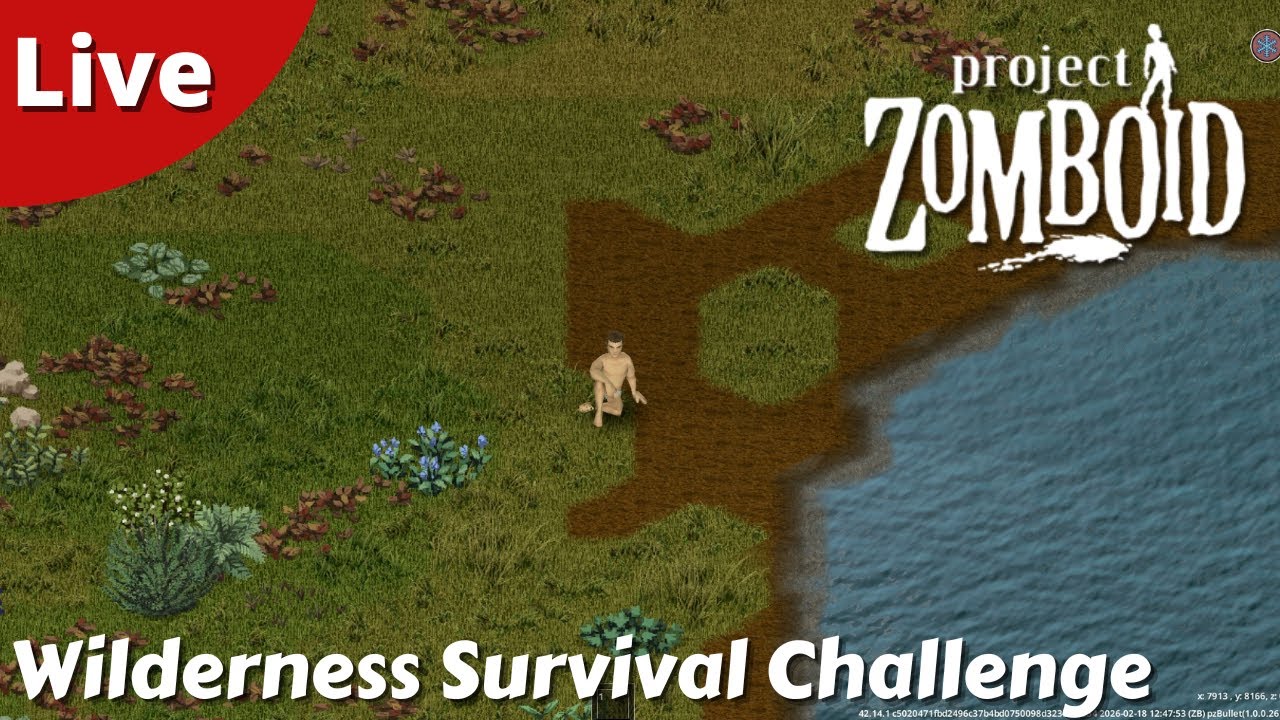 Fresh Start The Ironman Wilderness Survival Challenge - Project Zomboid - #01 - Live