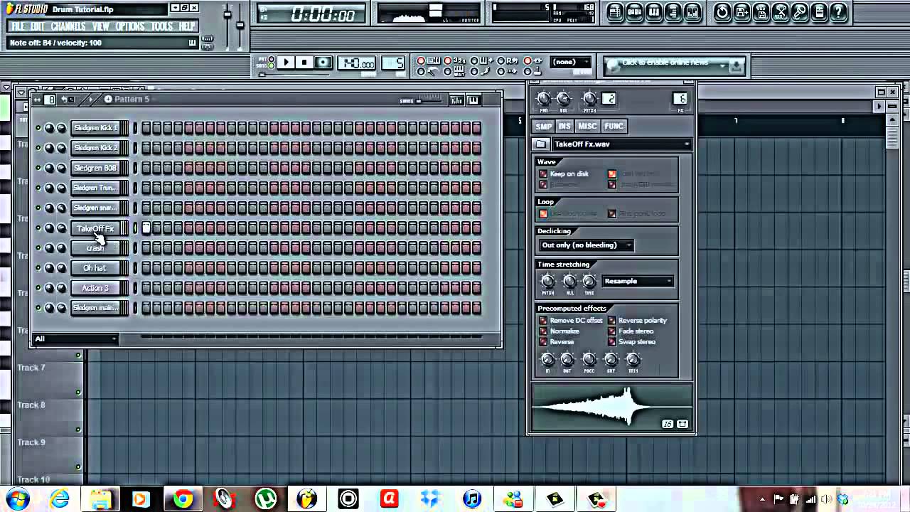 FL Studio Sledgren making a beat Drum Tips & Techs