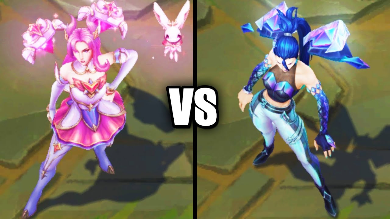 Star Guardian Kai'Sa VS KDA All Out Kai'Sa Skins Comparison (League of Legends)