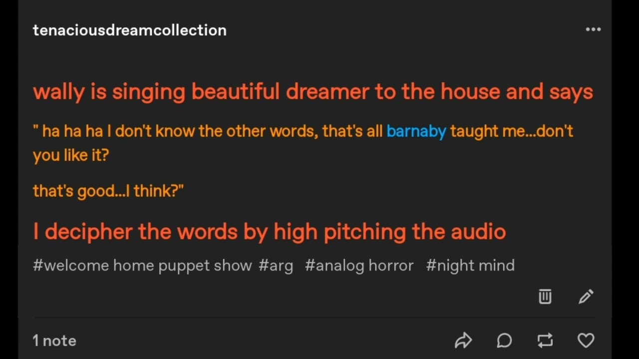 [Welcome home puppet show] Wallys dialogue decipherd in duet