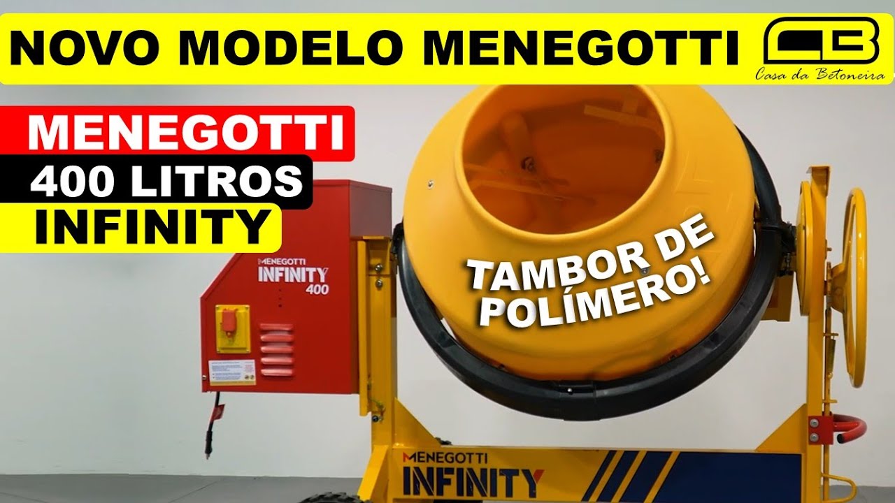 Comentando Sobre a Nova Betoneira Menegotti 400 Litros Infinity