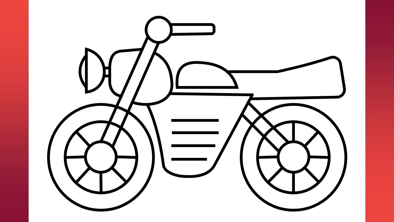 How to draw Bikes & Motorcycle drawing : Step by Step