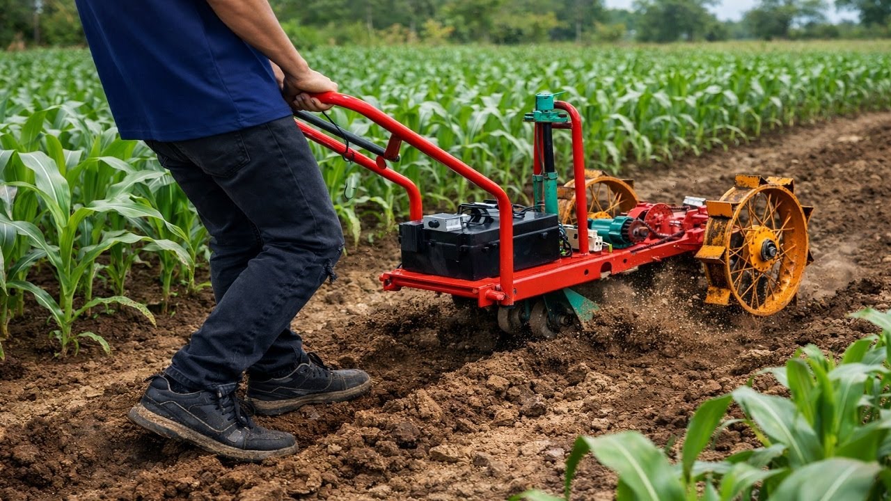 Build a POWERFUL 24V 500W Electric Cultivator from Scrap Materials