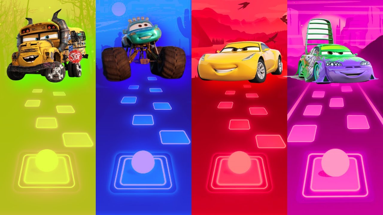 Cars Team Miss Fritter - Ivy - Cruz Ramirez - Wingo | Tiles Hop #tileshop 🤔😊😍