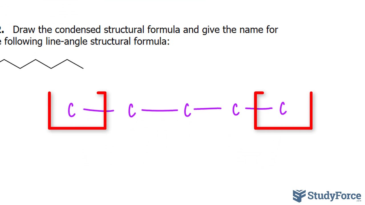 Drawing Expanded, Condensed, and Line Angle Structural Formulas for an Alkane