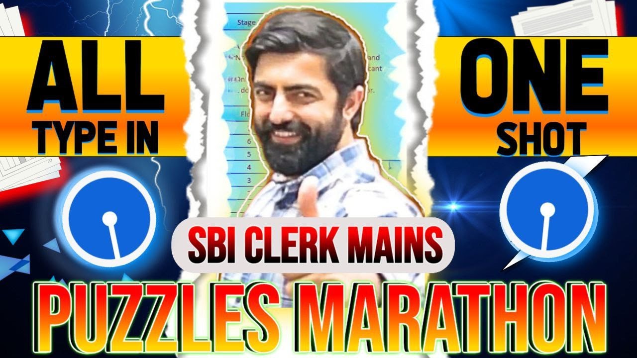 PUZZLES Marathon, SBI CLERK MAINS 2024 ||All Types, All Levels Covered || By Dhruva Sir...