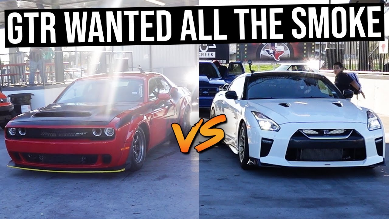 This GTR came to end my win streak... | Dodge Demon vs GTR Drag Race | Demonology